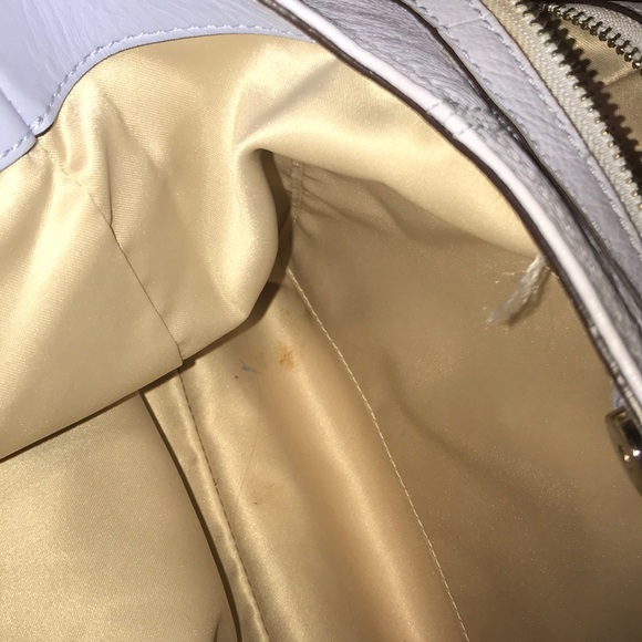 Coach 3 Pocket Periwinkle Blue Leather Handbag - Picture 7 of 7